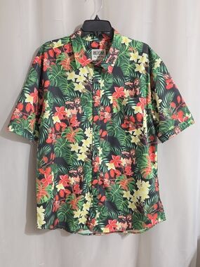The Goonies KUNUFLEX Short Sleeve Button Down Truffle Shuffle Hawaiian Shirt